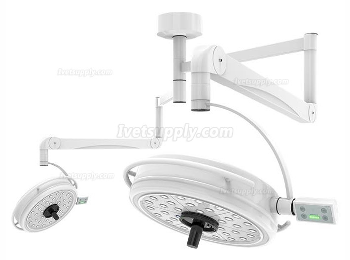 KWS KD-2072B-2 216W Veterinary Two Headed Ceiling LED Surgical Exam Light Shadowless Lamp